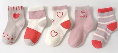 5 paar New born Baby sokken - Set babysokjes - 6-12 maanden - Multipack - Kraamcadeau voor Jongen of Meisje - Babyshower Cadeau - Kraammand