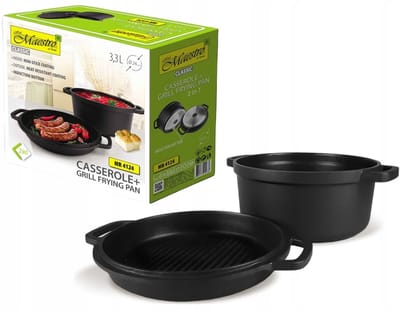 Maestro Aluminium Grillpan & Pan 2-in-1 Ø 24 cm
