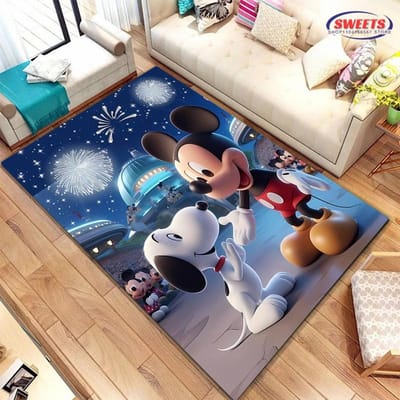 Nieuw bij Disney Mickey Mouse Tapijt! Slaapkamer Woonkamer Bedmat, Antislip Exquise Huisdecoratie, Duurzaam Machinewasbaar Kleed Cadeau 40x60cm (16x24in)