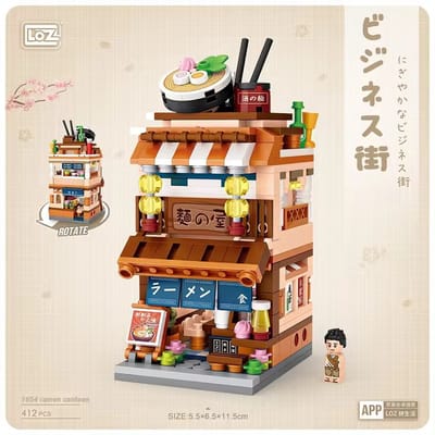 LOZ - Japanese Street – Ramen Canteen | Mini Blocks Bouwset | Japanse Winkelstraat No. 1654