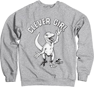 Jurassic Park Clever Girl-sweatshirt, heathergrijs