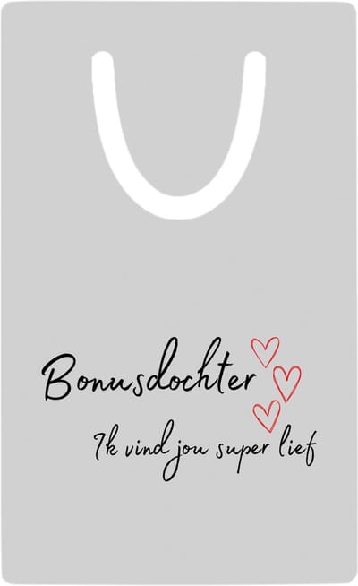 Hacebo® - bonusdochter ik vind jou super lief metalen boekenlegger - Dochter - de liefste bonusdochter - verjaardag - cadeautje voor dochter - dochter artikelen - kado - geschenk Bladwijzer boekenleggers - 7.6 cm x 5cm