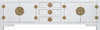 Fine Asianliving Chinese TV Kast Sneeuw Wit - Orientique Collectie B175xD47xH54cm Chinese Meubels Oosterse Kast