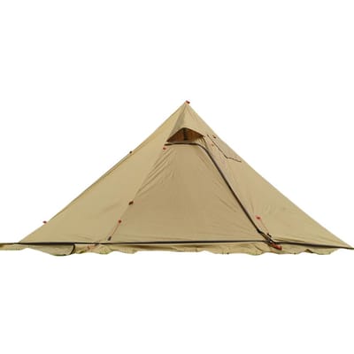 Tipi Hot Tent voor 4-6 personen met kachelaansluiting Campingpiramide Tipi-tent voor kamperen, backpacken, wandelen bruin