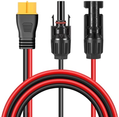 Zonnepaneel Connector naar XT60 Adapterkabel 1 Meter 12AWG - Oplaadkabel voor Zonne-energie en Draagbare Generatoren
