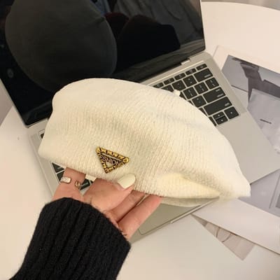 Nouveau Chapeau d'Automne et d'Hiver pour Femmes Béret Rétro Grand Tour de Tête Montrant le Visage Chapeau de Petit Peintre Coréen Décontracté et Polyvalent Chapeau Avant One Size beige
