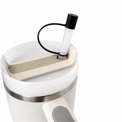 Rietje Dop Geschikt voor Stanley Cup 30 oz / 850 ml – Set van 4 – Herbruikbare Straw Cap – Lekvrije Bescherming – BPA-vrij – Zwart