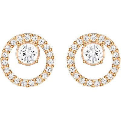 Swarovski Creativity Circle Vergulde Oorbellen Dames oorbellen Roségoud 5199827 Box (Random Color) white