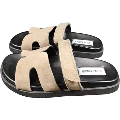 Steve Madden Missile-e Sandals Taupe/black Maat: 36 | Sandalen Outlet | Dames | Zwart