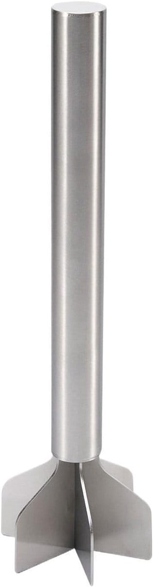 Gehaktmenger - Vleesmolen - Maaltijdvoorbereiding - Naadloze structuur - 7x25 cm - Zilverkleurig