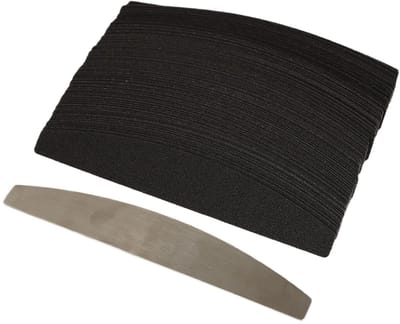 Dailygoods- Nagelvijl Halve Maan - Roestvrij Stalen Basis - Duurzaam - Lichtgewicht - Corrosiebestendig - Geschikt voor Salons - Vijlen
