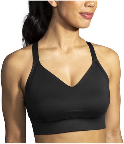 Brooks Drive Interlace Run Bra, Vrouwen, Zwart, Sport Beha, maat: 32CD