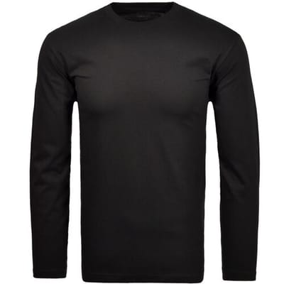 Ragman T-Shirt Long Sleeve Round Neck Cotton Zwart / male