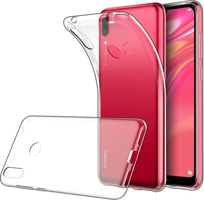 Silicone hoesje transparant Geschikt voor: Huawei Y7 2019