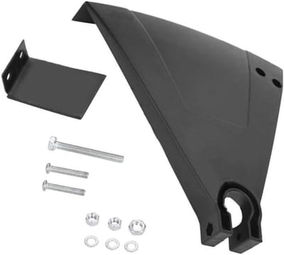 Grasmaaier Bescherming - Kunststof Schild - Veilig Werken - Exacte Pasvorm - 25mm As - Zwart