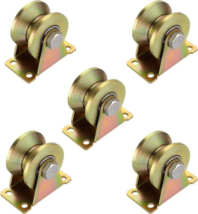 Katrolwielen voor touwen, 5 stuks V-groef, V-groef, katrol voor trektouwen, rolluiken, waslijnen, rails, 30 mm