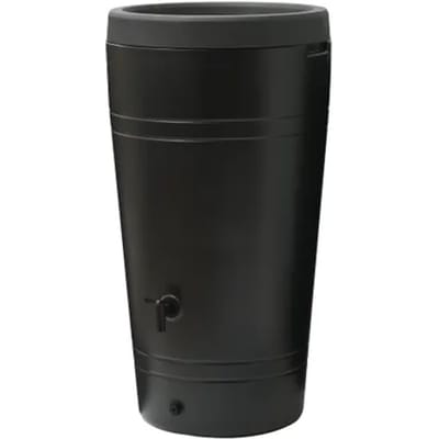 Nature Regenton - Vaas - 230l - Antraciet Pe Met Plantenbak - 60x44x110cm
