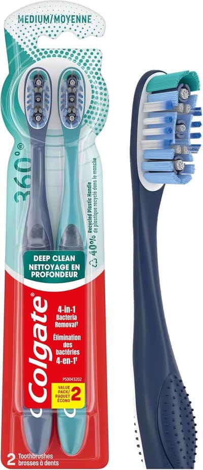 Tandenborstel Pakket - Mondverzorging - Dagelijkse Reiniging - Meerdere Borstels - 2 Stuks - Blauw