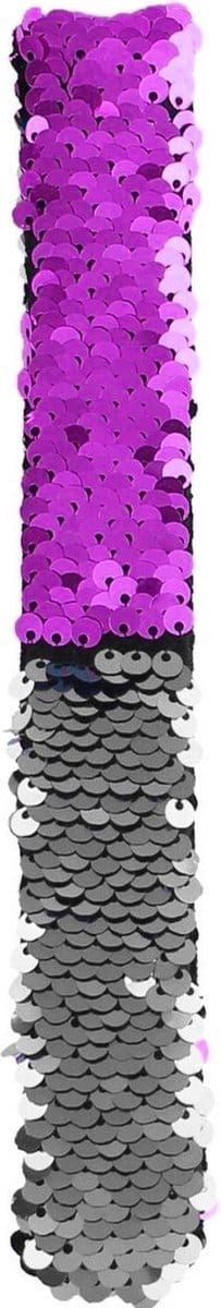 Klaparmband Pailletten Armband 22 x 3 cm
