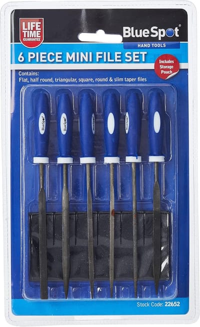 6-delige Mini Vijlenset met Opberghoes - Voor Precisiewerk en Hobby