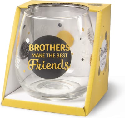 Wijn - Waterglas Brother  Proost!