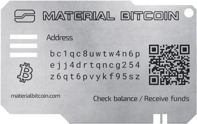 Fysieke Bitcoin Wallet - Crypto Opslag - Veilig Opslaan - Ongevoelig voor Hacking - 163 x 114 cm - Lite