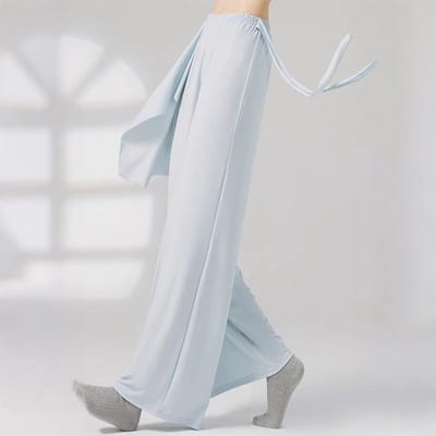 Moderne Dansbroek Danskleding Chinese Dans Zomer Wijde Pijpen Nieuwe Stijl Vloeiend Basis Trainingsuniform Klassieke Dans Oefenkleding L white