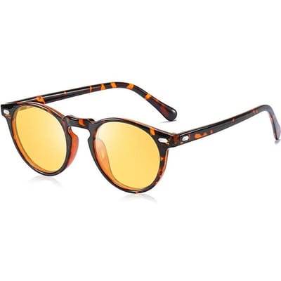 Dioptries 0 -0.5 -0.75 Jusqu'à -6.0 Lunettes de Soleil Rondes Myopie Homme TR90 Protection UV 400 Anti-Reflets Lunettes de Soleil Myopie Avec Dioptries 0