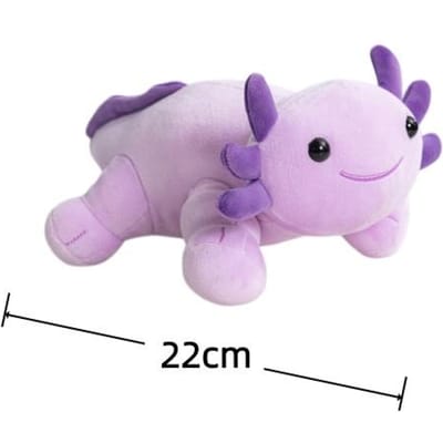 Salamander Knuffels Ambystoma Mexicanum Gevulde Pop Kleine Draak Speelgoed voor Kinderen Schattig Huisdecoratie Speelgoed Creatieve Verjaardagscadeaus paars