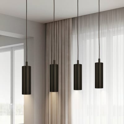 BRILONER Ida - Hanglamp eetkamer - in hoogte verstelbaar - GU10 fitting - zwart - woonkamer | slaapkamer | eetkamer lamp