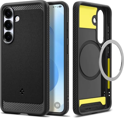 Spigen Geschikt voor Samsung Galaxy S25 Plus - Rugged Armor - MagFit Geschikt voor Mag Back Cover Hoesje - Zwart