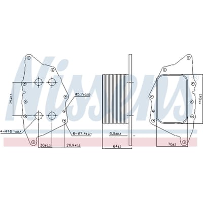 Olie radiator, motorolie NISSENS 90962