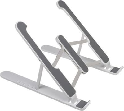 Laptop of tablet standaard 26 cm reis/camping/onderweg model van metaal