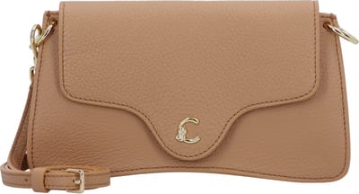 COCCINELLE Leren Schoudertas Koppeling C-Me Hi-Tech Crossbody Bag Skin Lichtbruin