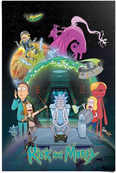 Poster Rick and Morty - toilet adventure - 91,5 x 61 - Papier - REINDERS
