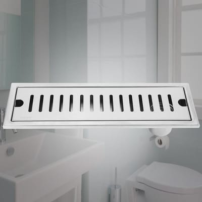 Grote Doorstroom RVS Rechthoek Douchevloerafvoer Badkamer Afvoerrooster Type 2