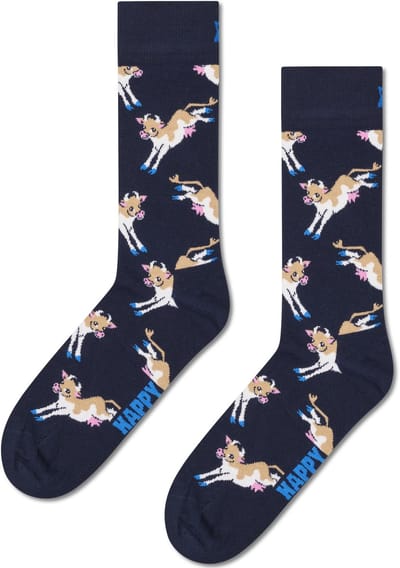 Happy Socks Cow Sock - unisex sokken - navy - Unisex - Maat: 41 - 46