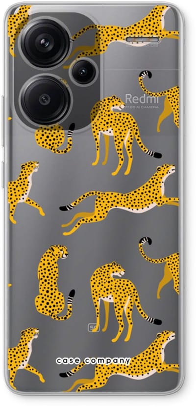 Case Company® - Hoesje geschikt voor Xiaomi Redmi Note 13 Pro plus hoesje - Luipaard - Soft Cover Telefoonhoesje - Bescherming aan alle Kanten en Schermrand