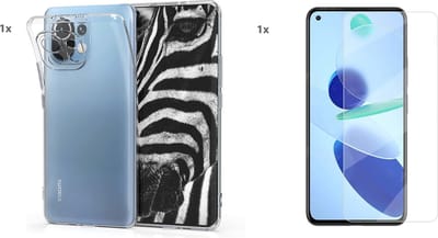 Hoesje geschikt voor Xiaomi Mi 11 Lite Transparant Hoesje Met Glas Screenprotector - Xiaomi Mi 11 Lite case - Xiaomi Mi 11 Lite backcover - Ntech hoesje