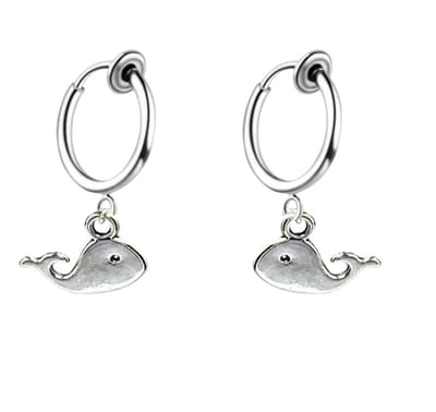Klem Oorbellen- Dolfijn- Zilverkleurig- geen gaatje- Charme Bijoux