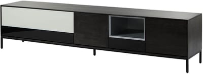 MASSIVMOEBEL24.DE mango TV-meubel grijs massief hout 240x45x55 cm (BxTxH) geolied gemonteerd CHICAGO deels massief #203