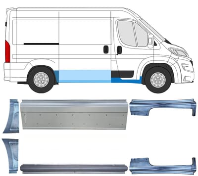 Reparatiepaneel set voor Opel Movano 2021-2026 / Links + Rechts
