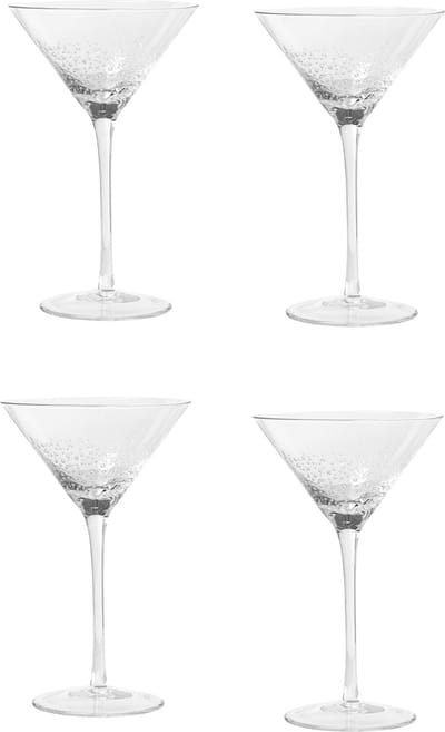 Broste Copenhagen Bubble serie set van 4 Martini glazen - mond geblazen 20 CL