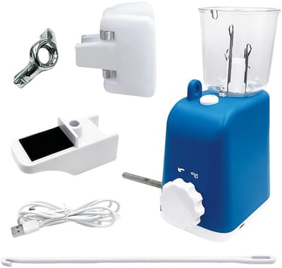 Elektrische Vlechtmachine - Sieraden Maker - DIY Sieraden Maken - Automatische Rotatie - 19x19x14 cm - Blauw
