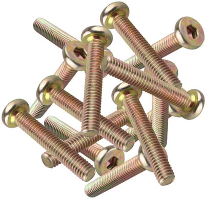 Dailygoods- Platte Kopschroeven 35 mm - Zeskantschroeven - Houtverbinding - Corrosiebestendig - 20 Stuks - Makkelijk te installeren - Schroeven
