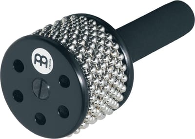 Meinl CA5BK-S Turbo Cabasa Small - Cabasa, Fiber & Steel, Turbo, Black, Soft Grip, Small