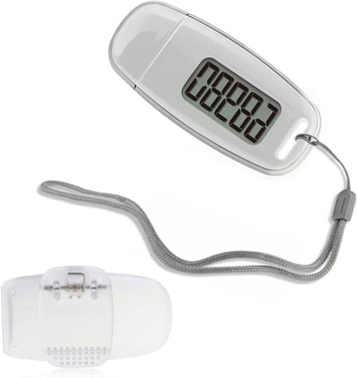 Stappenteller - Activiteitstracker - Dagelijkse Beweging - 3D Sensor Nauwkeurig - 7.5 x 3.4 cm - Wit