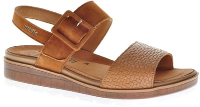 Mobils Cognac Trendy Lederen Damessandaal Steunzolen maat 37