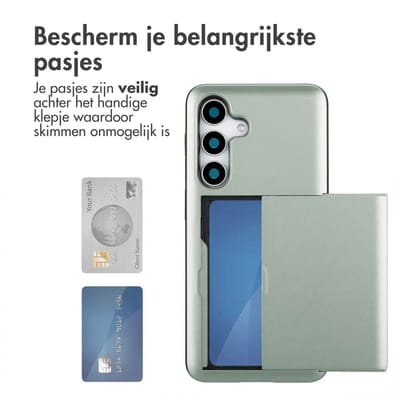 imoshion Hoesje met Pasjeshouder - Geschikt voor Samsung Galaxy S25 - Groen