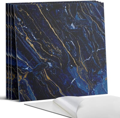 Coloray Wandpanelen Zelfklevend - Abstract marmerpatroon Zelfklevende Wandpanelen - 50 cm x 50 cm - Marine Wandpaneel PVC - 5 stuks - Texturen Wandpanelen Zelfklevend - Wandpanelen Keuken - Wandpaneel Badkamer